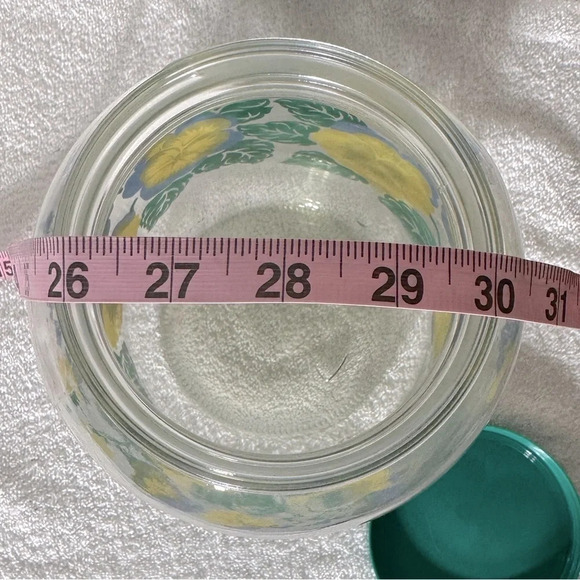 Vintage Large Floral Pansy Print Gallon Storage Jar With Lid - Picture 12 of 14